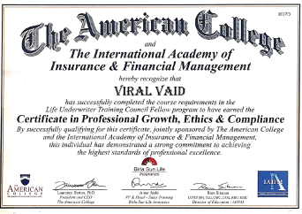 certificate